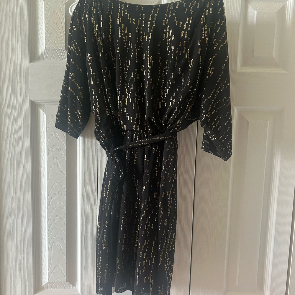 Jessica Simpson Black Sequin Embellished Cocktail Dress